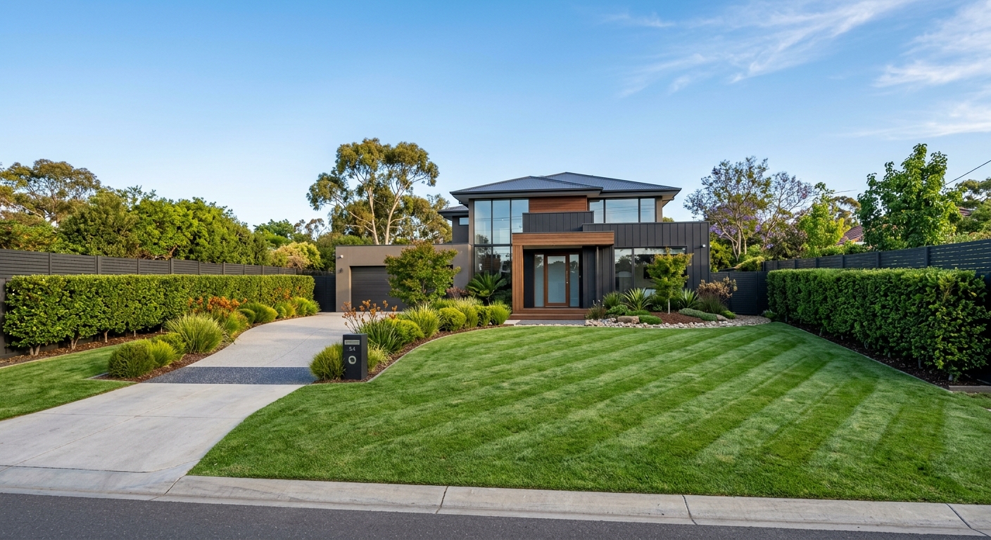 Beautifully maintained front lawn