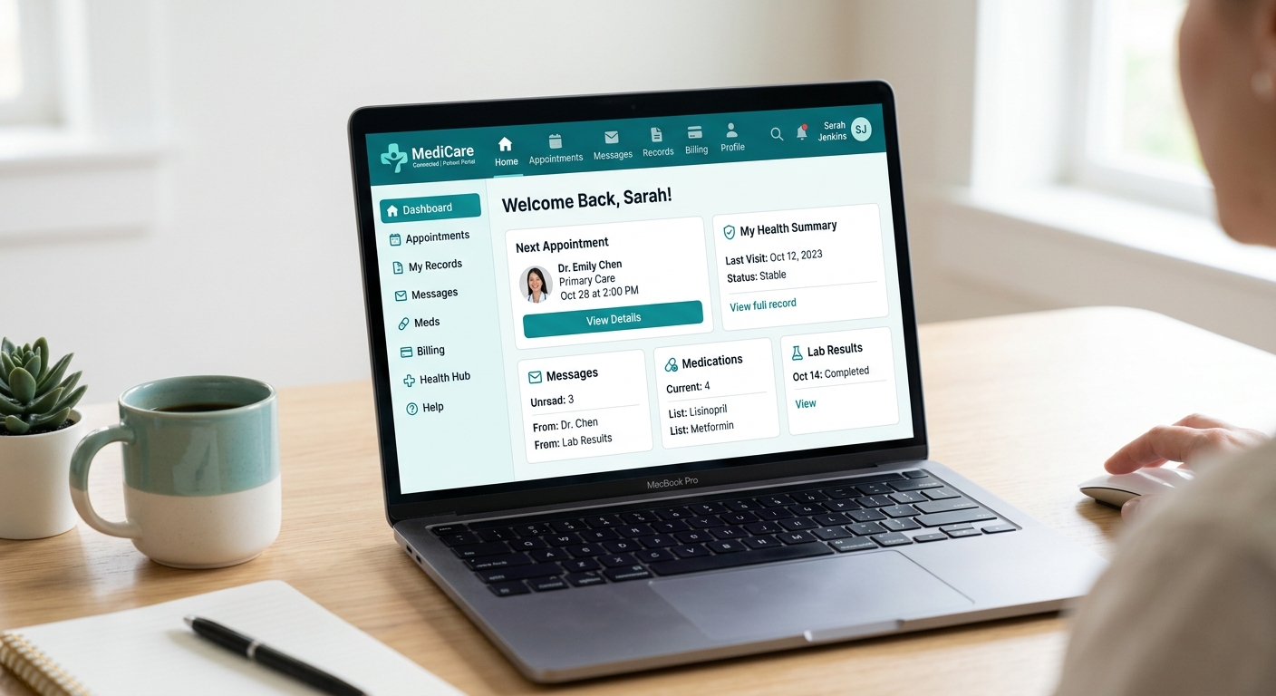 Healthcare Portal — website screenshot preview