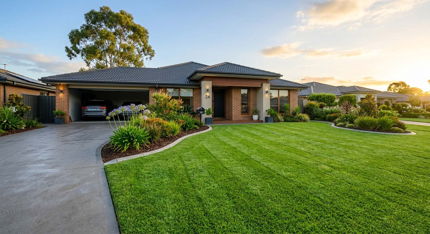 Professional lawn mowing result