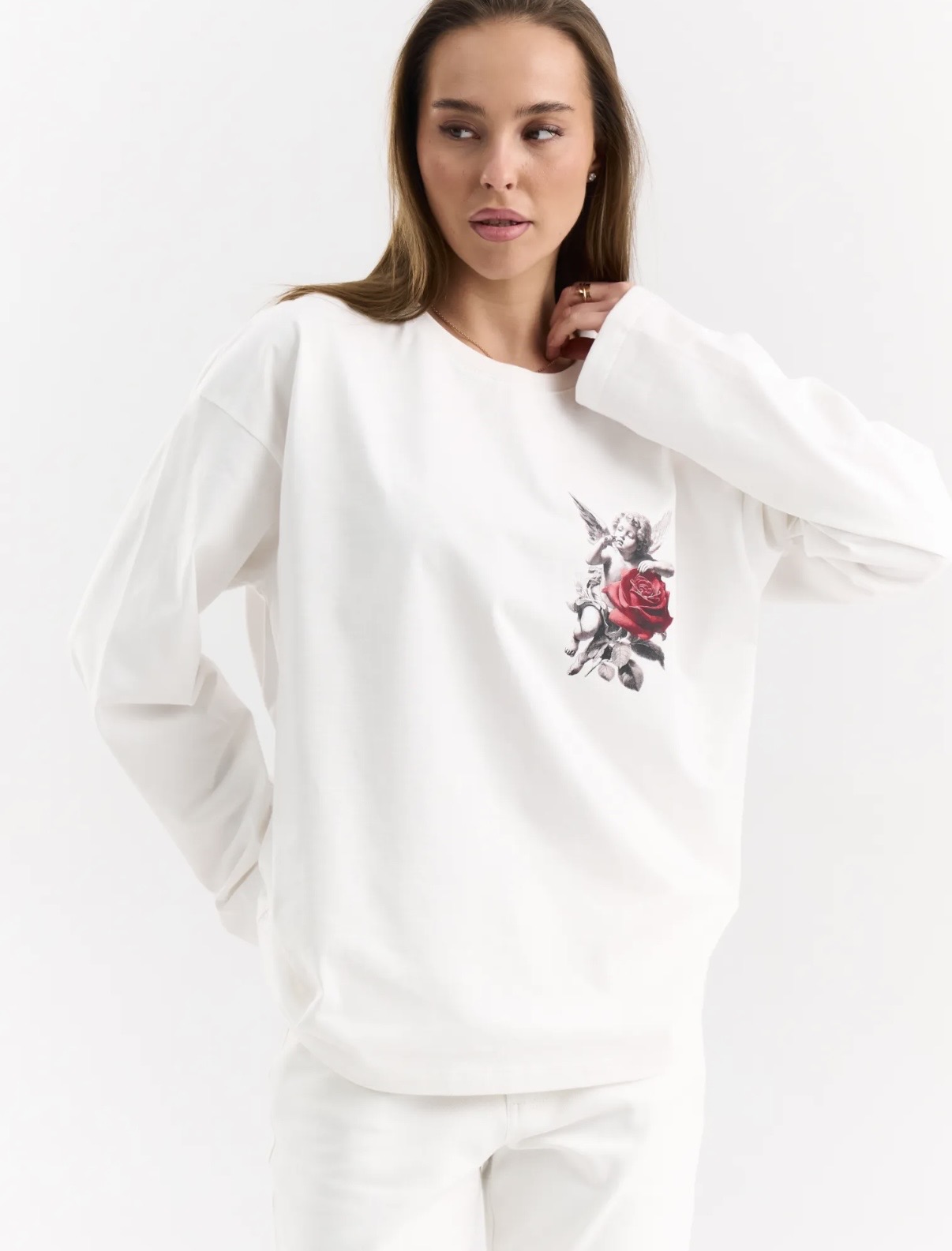 Longsleeve su angelo raštu
