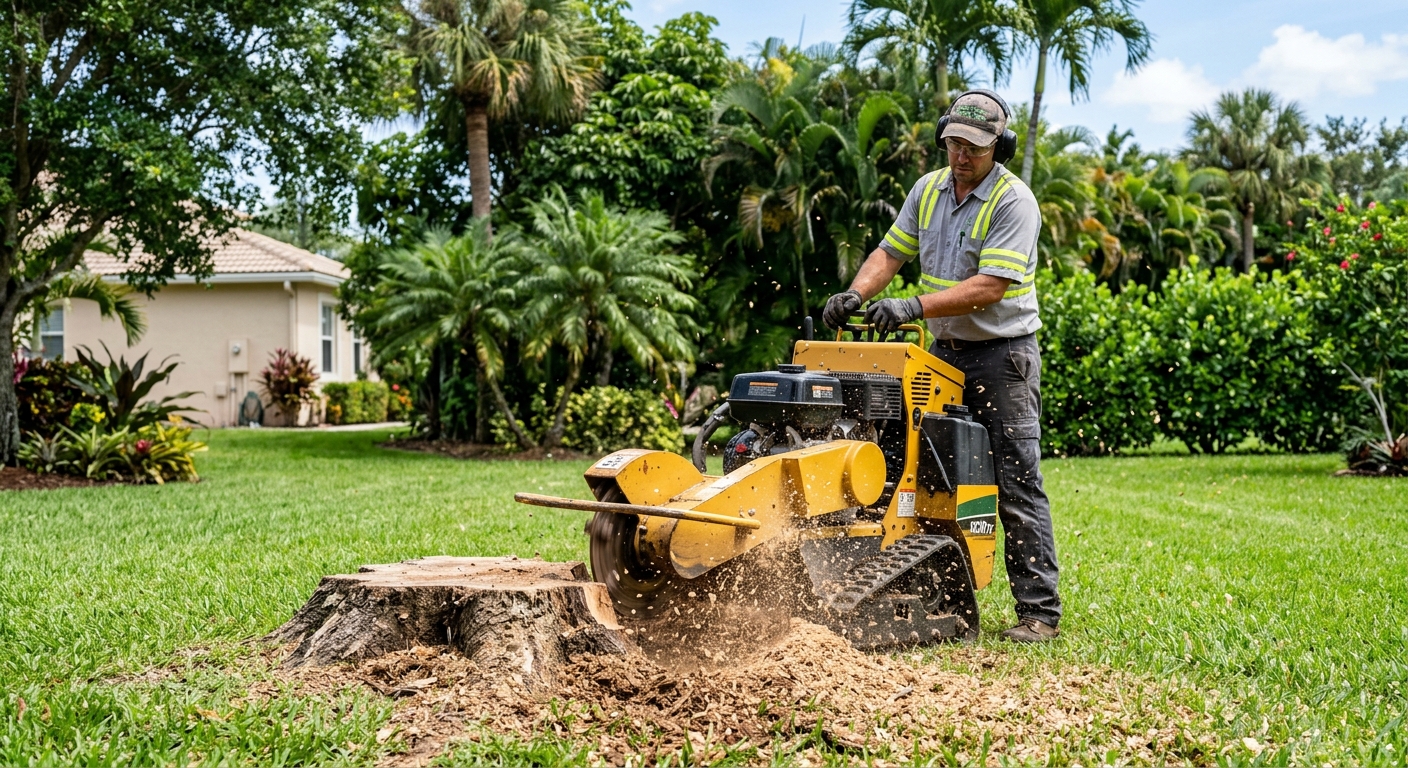 Stump grinding and removal service