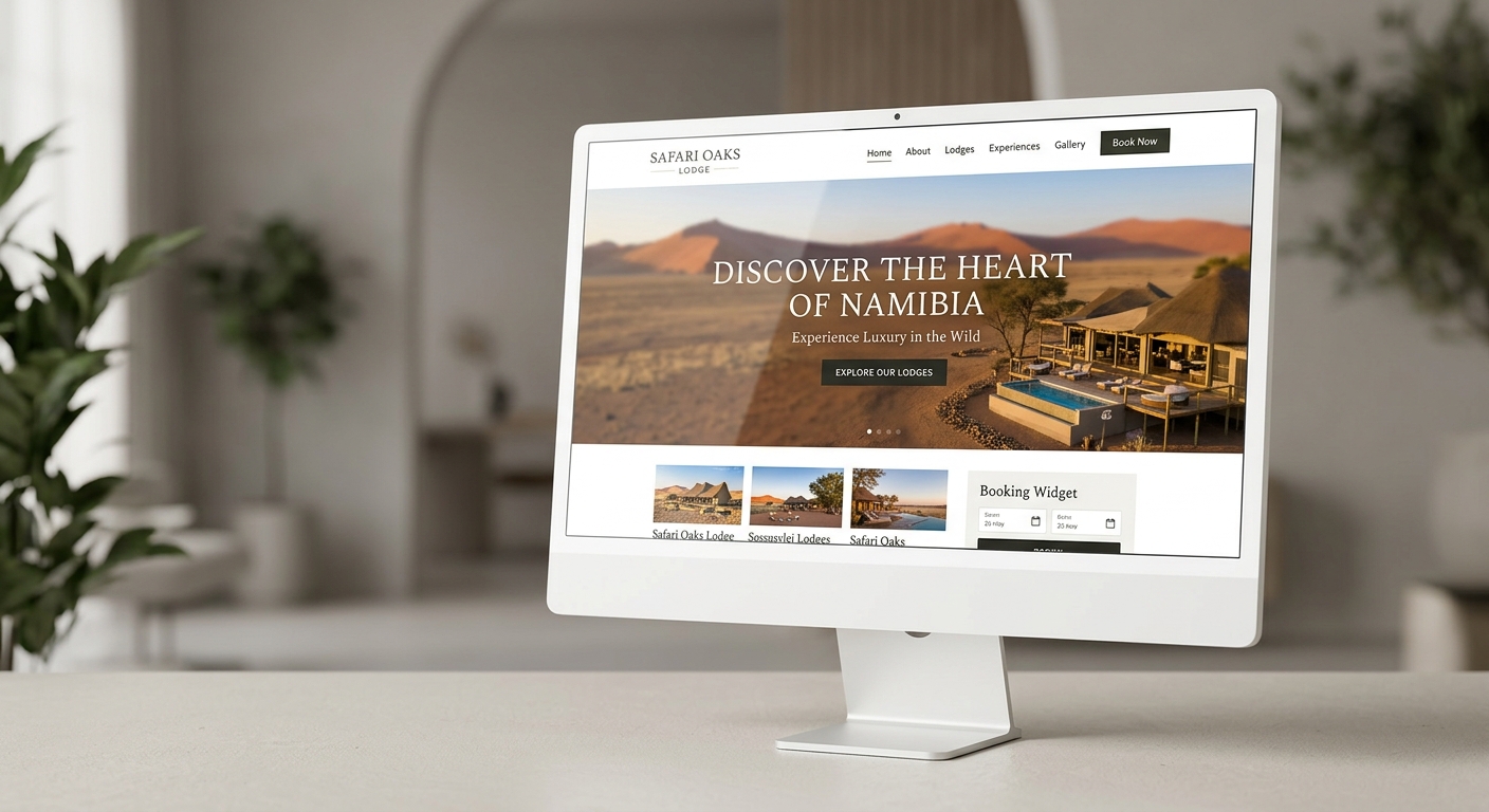 Professional business website on a desktop browser