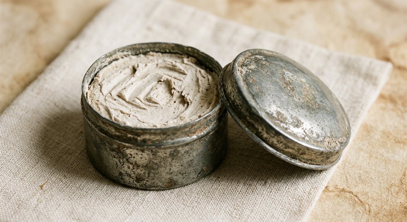 Illustration: A pot of Roman face cream survived with its contents inside