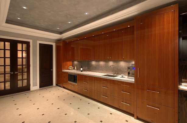 Mahogany Architectural Veneer Plywood Kitchen
