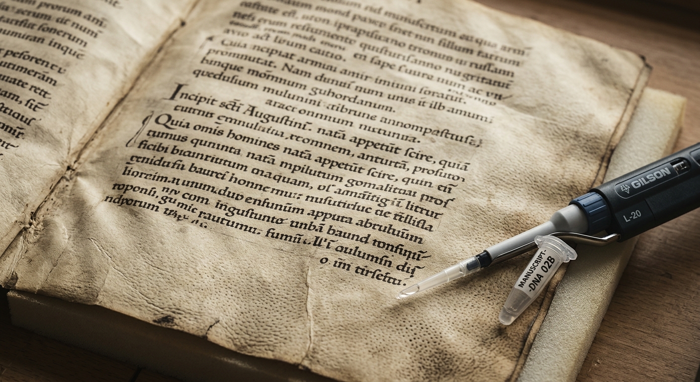 Illustration: Medieval books can contain the DNA of the animals used to make them