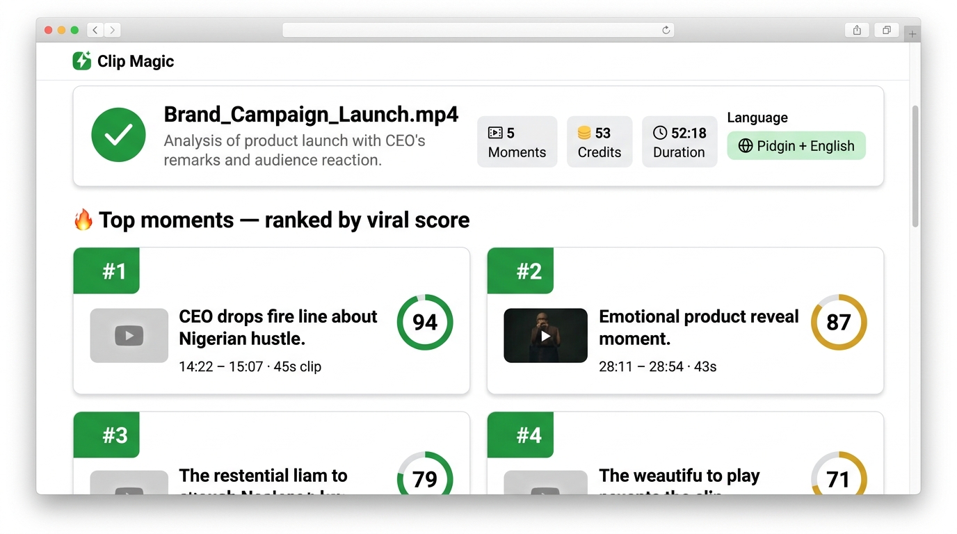 Get ranked viral moments