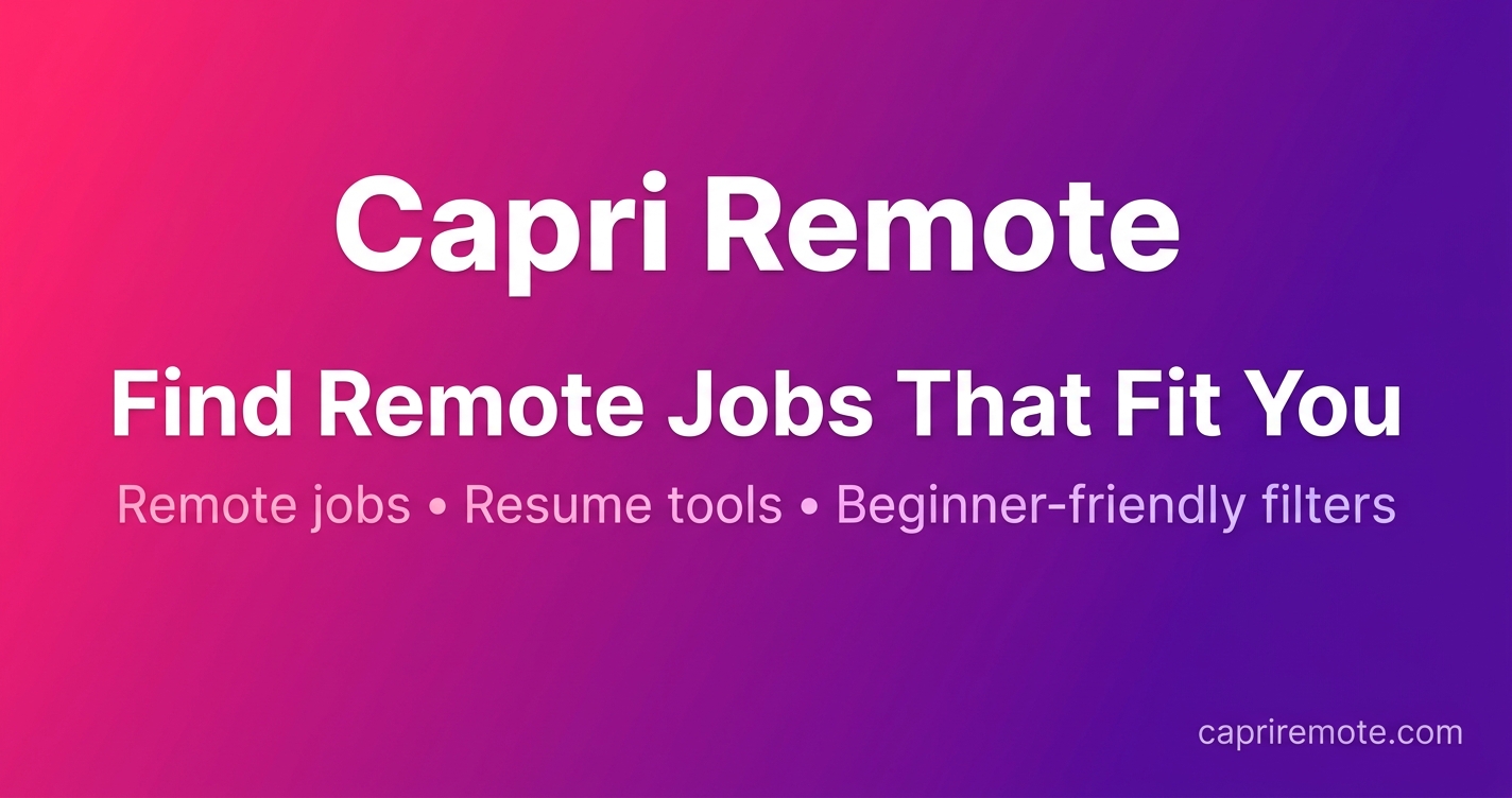 Preview image published by capriremote.com