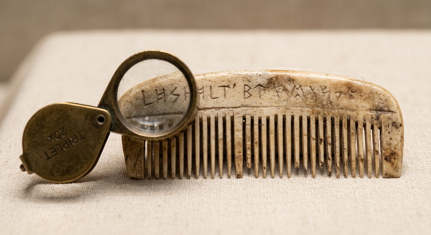 Illustration: One of the earliest alphabetic sentences is a complaint about lice